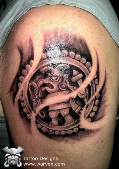 aztec warrior tattoo 2 SciFi and Fantasy Art Tattooed Elf warrior by Marjo