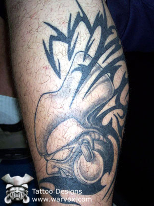 mayan warrior tribal tattoo